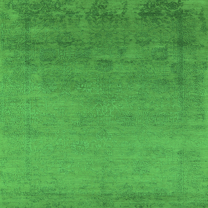 Square Oriental Green Industrial Rug, urb2579grn