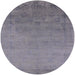 Round Machine Washable Industrial Modern Viola Purple Rug, wshurb2579