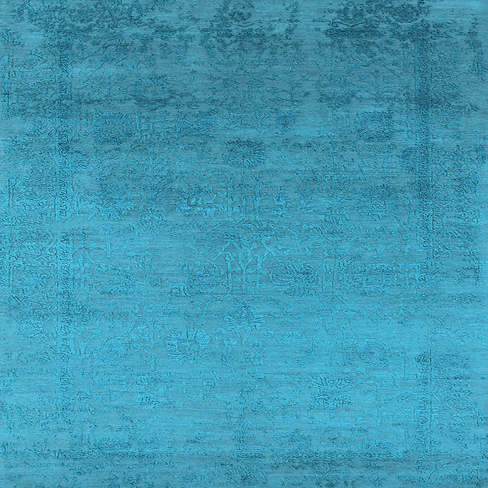 Square Oriental Light Blue Industrial Rug, urb2579lblu