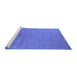 Sideview of Machine Washable Oriental Blue Industrial Rug, wshurb2580blu