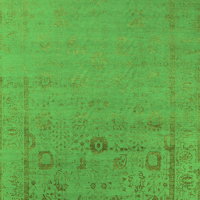 Machine Washable Oriental Green Industrial Area Rugs, wshurb2580grn
