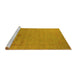 Sideview of Machine Washable Oriental Yellow Industrial Rug, wshurb2580yw