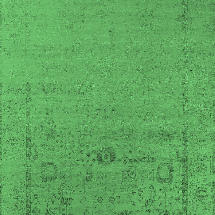 Machine Washable Oriental Emerald Green Industrial Area Rugs, wshurb2580emgrn