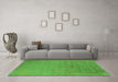 Machine Washable Oriental Green Industrial Area Rugs in a Living Room,, wshurb2580grn