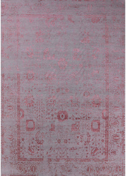 Machine Washable Industrial Modern Tulip Pink Rug, wshurb2580
