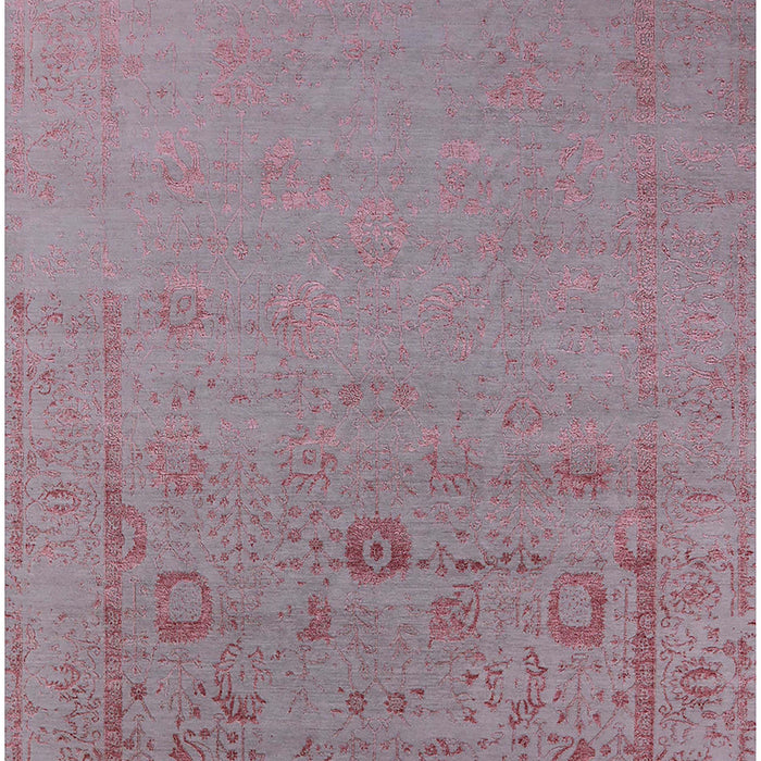 Machine Washable Industrial Modern Tulip Pink Rug, wshurb2580