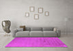 Machine Washable Oriental Pink Industrial Rug in a Living Room, wshurb2580pnk