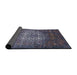 Sideview of Mid-Century Modern Dark Slate Blue Oriental Rug, urb2581