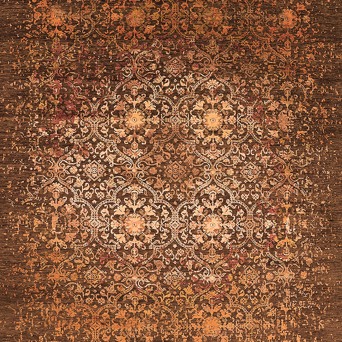 Machine Washable Oriental Orange Industrial Area Rugs, wshurb2581org