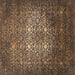 Square Oriental Brown Industrial Rug, urb2581brn