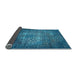 Sideview of Oriental Light Blue Industrial Rug, urb2581lblu