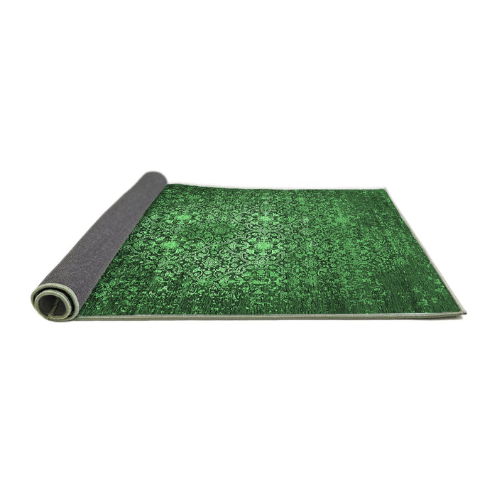 Sideview of Oriental Emerald Green Industrial Rug, urb2581emgrn