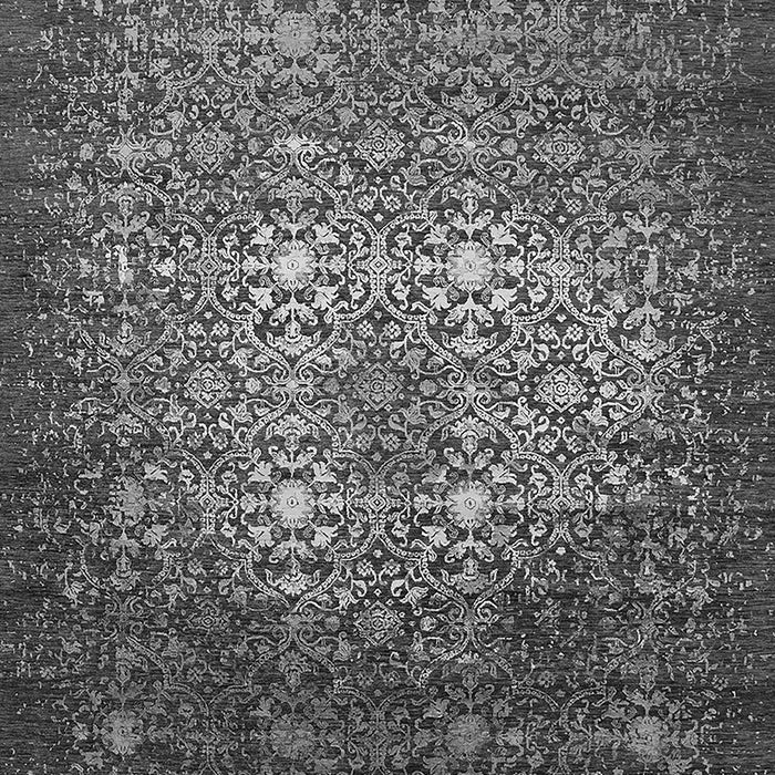 Machine Washable Oriental Gray Industrial Rug, wshurb2581gry