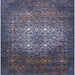 Square Mid-Century Modern Dark Slate Blue Oriental Rug, urb2581