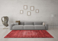 Machine Washable Oriental Red Industrial Rug, wshurb2581red