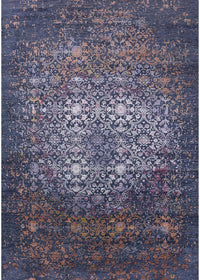 Machine Washable Industrial Modern Dark Slate Blue Rug, wshurb2581