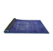 Sideview of Oriental Blue Industrial Rug, urb2581blu