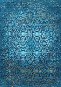 Oriental Light Blue Industrial Rug, urb2581lblu