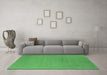 Machine Washable Oriental Emerald Green Industrial Area Rugs in a Living Room,, wshurb2582emgrn