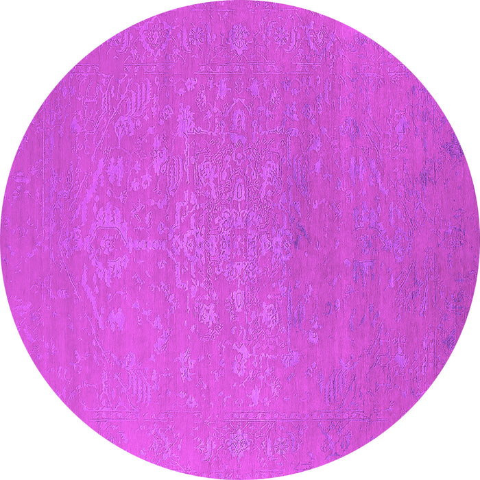 Round Oriental Pink Industrial Rug, urb2582pnk
