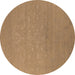 Round Oriental Brown Industrial Rug, urb2582brn