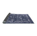 Sideview of Mid-Century Modern Blue Oriental Rug, urb2583