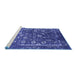 Sideview of Machine Washable Oriental Blue Industrial Rug, wshurb2583blu