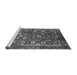 Sideview of Machine Washable Oriental Gray Industrial Rug, wshurb2583gry