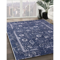 Mid-Century Modern Blue Oriental Rug, urb2583