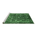 Sideview of Machine Washable Oriental Emerald Green Industrial Area Rugs, wshurb2583emgrn