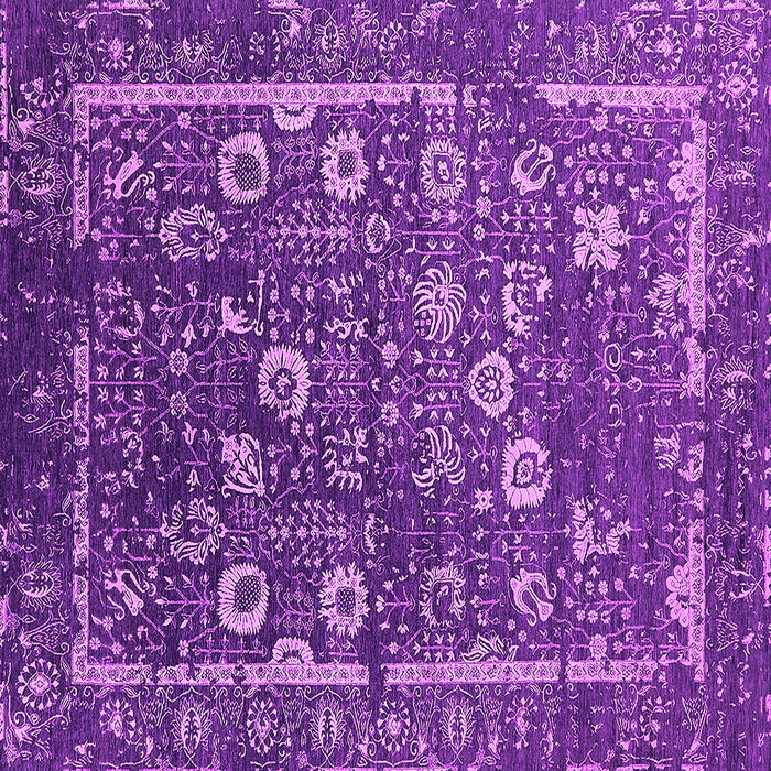 Square Machine Washable Oriental Pink Industrial Rug, wshurb2583pnk