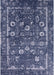 Machine Washable Industrial Modern Lapis Blue Rug, wshurb2583