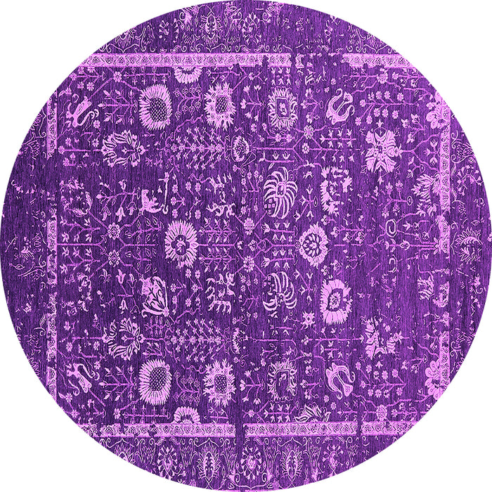 Round Oriental Pink Industrial Rug, urb2583pnk