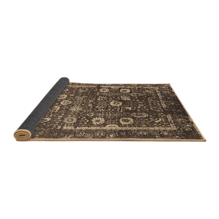 Sideview of Oriental Brown Industrial Rug, urb2583brn
