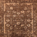 Square Oriental Orange Industrial Rug, urb2583org