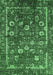 Oriental Emerald Green Industrial Rug, urb2583emgrn