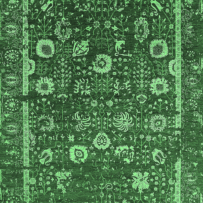 Oriental Emerald Green Industrial Rug, urb2583emgrn