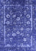 Machine Washable Oriental Blue Industrial Rug, wshurb2583blu