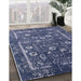 Machine Washable Industrial Modern Lapis Blue Rug in a Family Room, wshurb2583