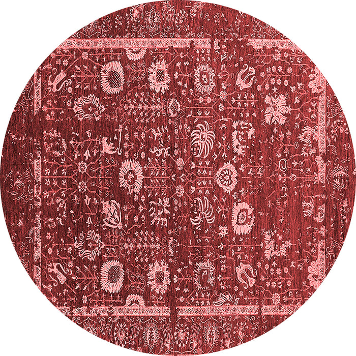 Machine Washable Oriental Red Industrial Rug, wshurb2583red