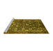 Sideview of Machine Washable Oriental Yellow Industrial Rug, wshurb2583yw