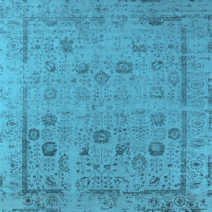 Square Oriental Light Blue Industrial Rug, urb2584lblu