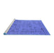 Sideview of Machine Washable Oriental Blue Industrial Rug, wshurb2584blu