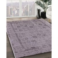 Mid-Century Modern Dark Gray Oriental Rug, urb2584