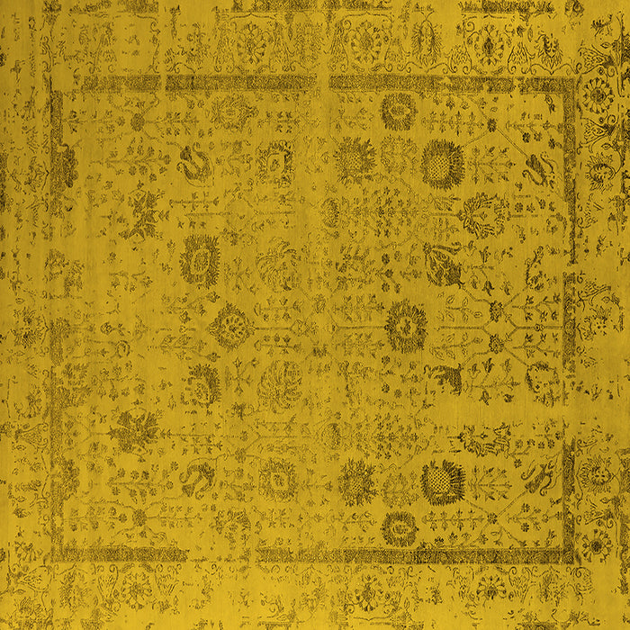 Square Oriental Yellow Industrial Rug, urb2584yw