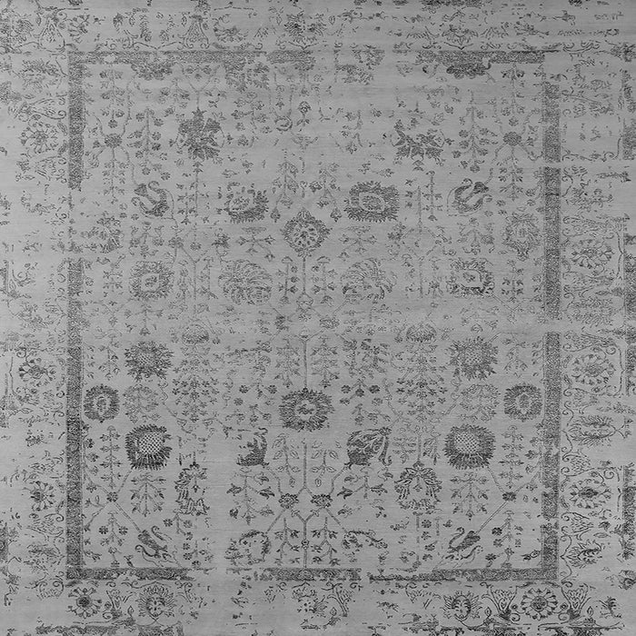 Square Oriental Gray Industrial Rug, urb2584gry
