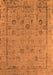 Machine Washable Oriental Orange Industrial Area Rugs, wshurb2584org