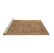 Sideview of Machine Washable Oriental Brown Industrial Rug, wshurb2584brn