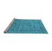 Sideview of Machine Washable Oriental Light Blue Industrial Rug, wshurb2584lblu