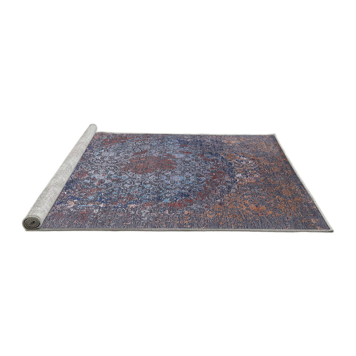 Sideview of Machine Washable Industrial Modern Grape Purple Rug, wshurb2585